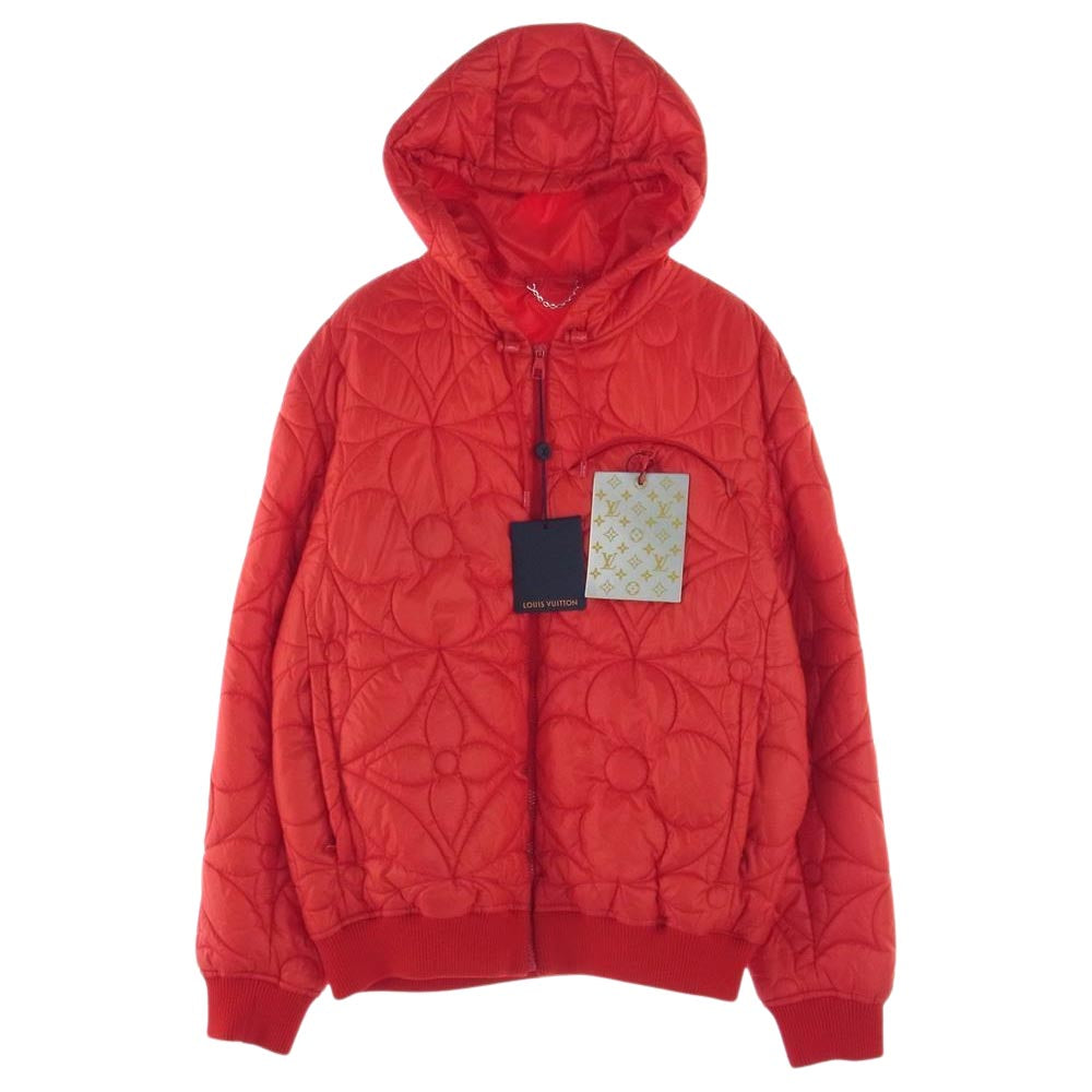 LOUIS VUITTON ルイ・ヴィトン 21AW  HLB50EDH1 フラワー キルティング 中綿 ジャケット レッド系 50【新古品】【未使用】【中古】