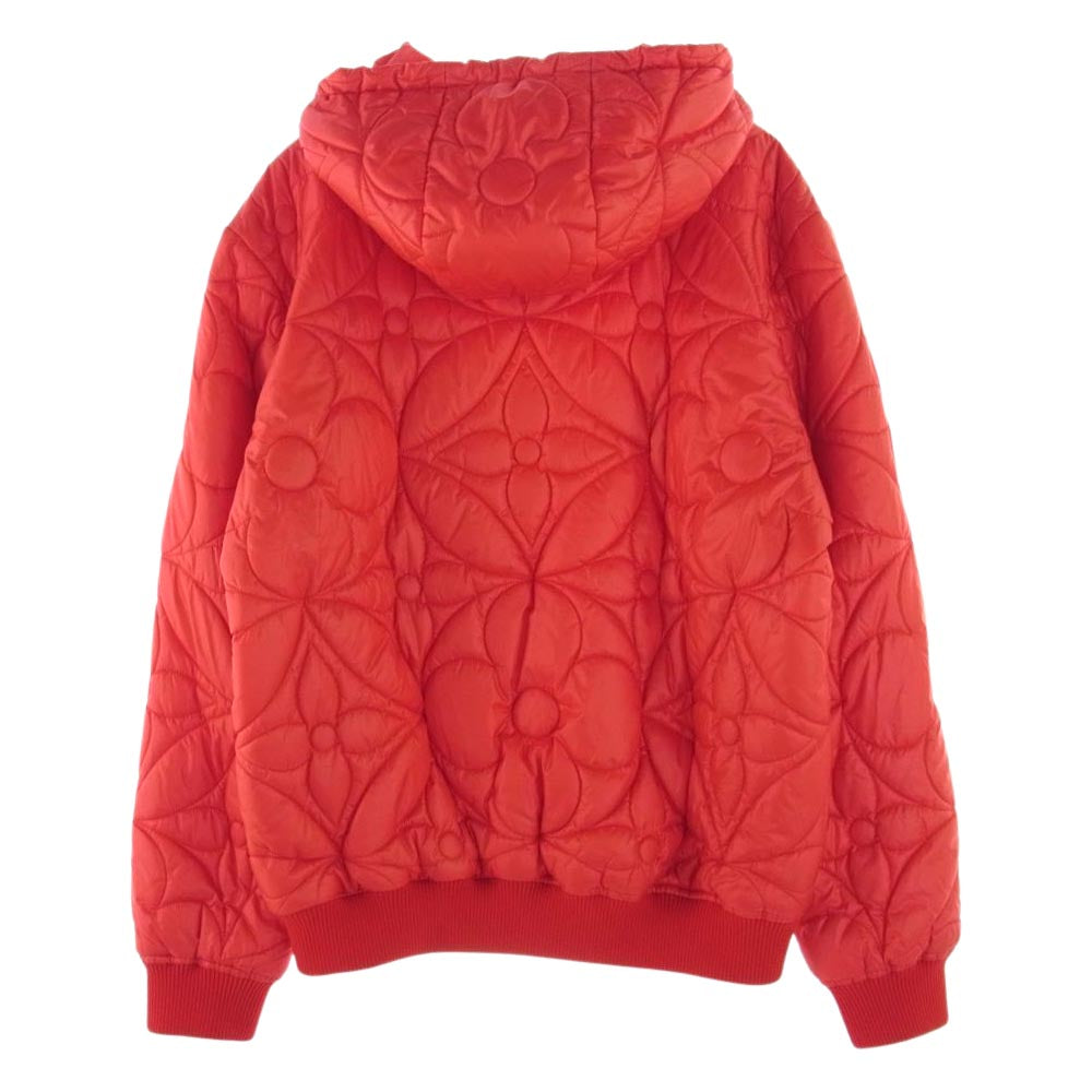 LOUIS VUITTON ルイ・ヴィトン 21AW  HLB50EDH1 フラワー キルティング 中綿 ジャケット レッド系 50【新古品】【未使用】【中古】