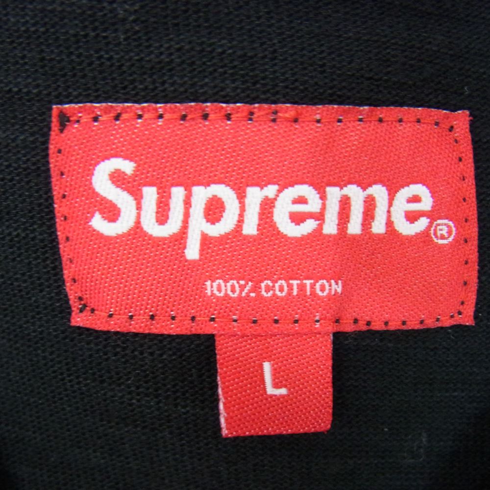Supreme シュプリーム 19AW Flame S/S Top フレイム ロゴ Tシャツ ブラック系 L【中古】