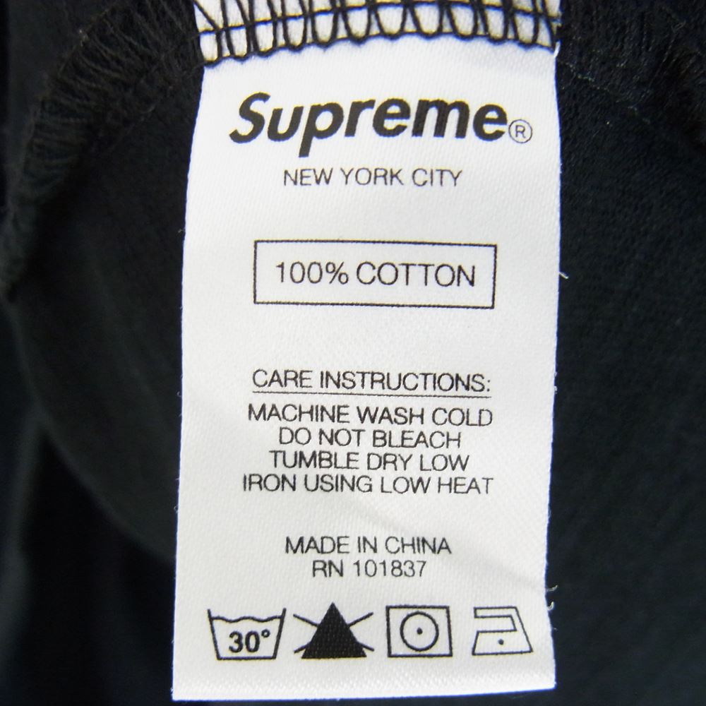 Supreme シュプリーム 19AW Flame S/S Top フレイム ロゴ Tシャツ ブラック系 L【中古】
