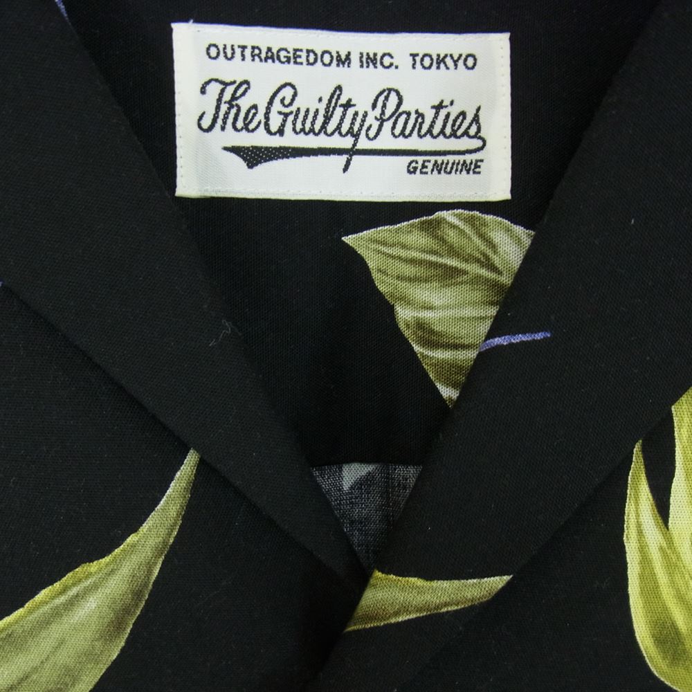 WACKO MARIA ワコマリア BIRD OF PARADISE HAWAIIANN SHIRT 極楽鳥 バード オブ パラダイス ハワイアン シャツ 半袖 ブラック系 M【美品】【中古】
