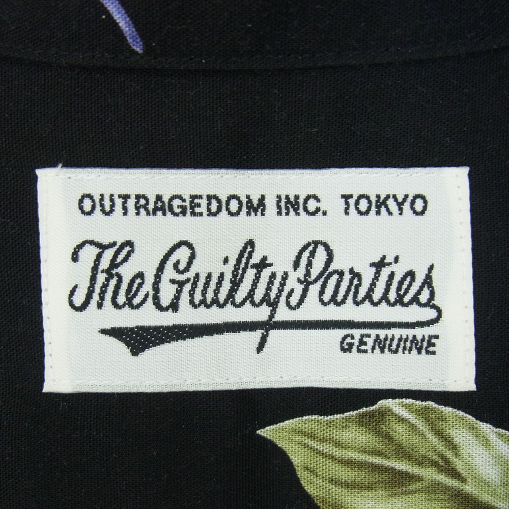 WACKO MARIA ワコマリア BIRD OF PARADISE HAWAIIANN SHIRT 極楽鳥 バード オブ パラダイス ハワイアン シャツ 半袖 ブラック系 M【美品】【中古】