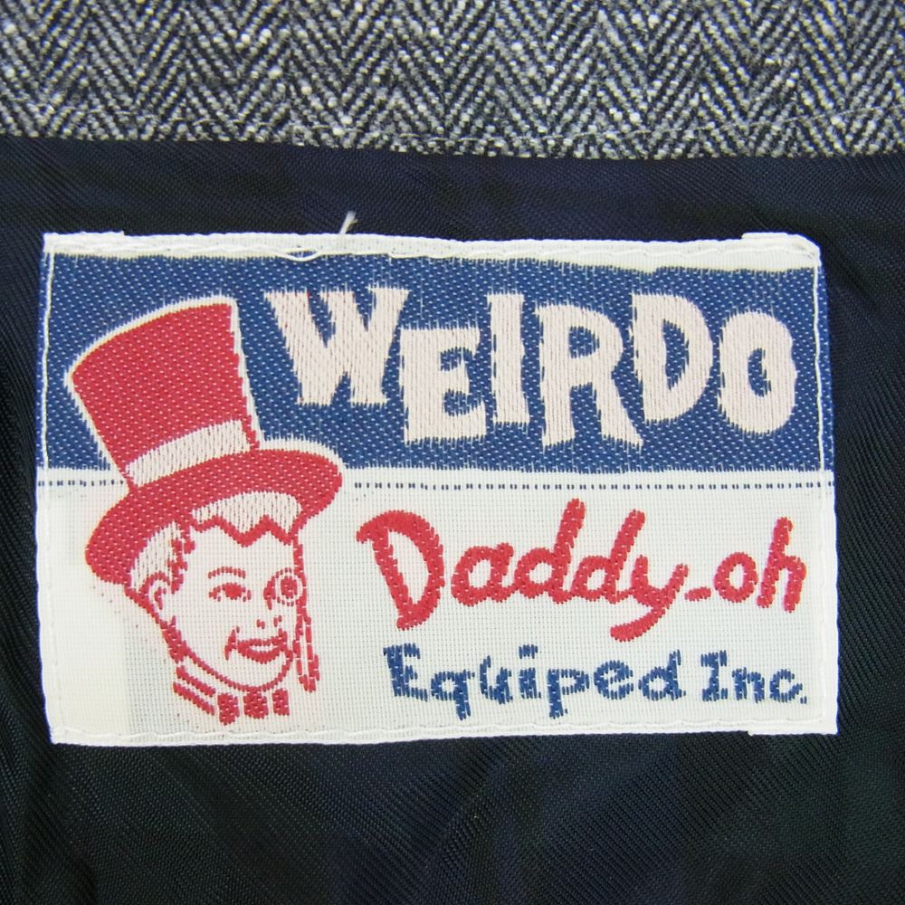 WEIRDO ウィアード ツイード ベスト ヘリンボーン 胸パッチ グレー系 M【中古】