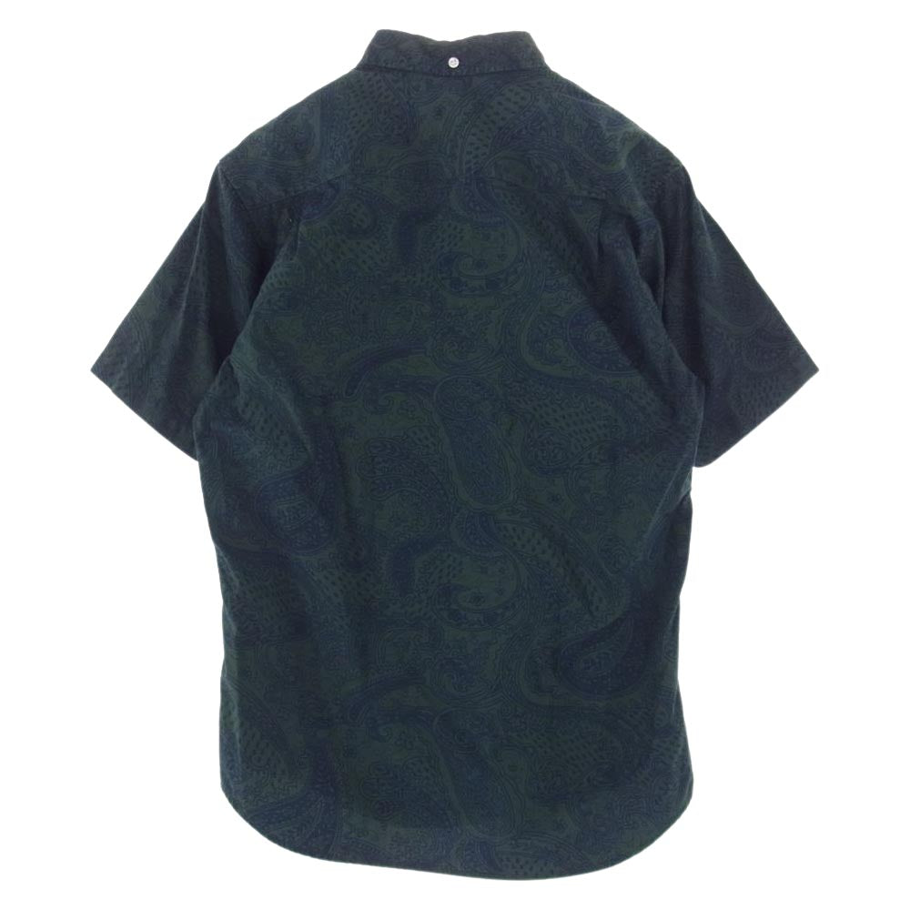 Supreme シュプリーム 13SS paisley shirt ペイズリー 半袖 BD シャツ グリーン系 S【中古】