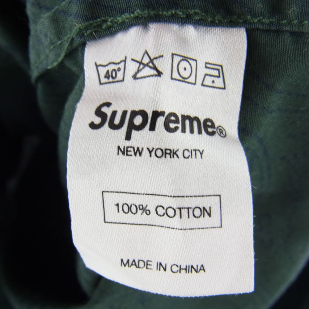 Supreme シュプリーム 13SS paisley shirt ペイズリー 半袖 BD シャツ グリーン系 S【中古】