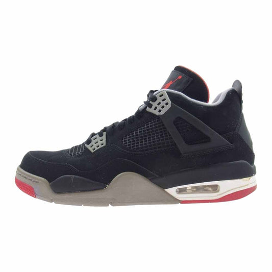 NIKE ナイキ 308497-089 AIR JORDAN 4 RETRO エアジョーダン 4 レトロ ブラック/セメントグレー/バーシティレッド スニーカー ブラック系 28.5cm【中古】