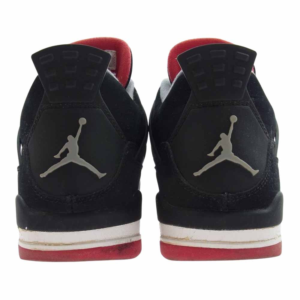 NIKE ナイキ 308497-089 AIR JORDAN 4 RETRO エアジョーダン 4 レトロ ブラック/セメントグレー/バーシティレッド スニーカー ブラック系 28.5cm【中古】
