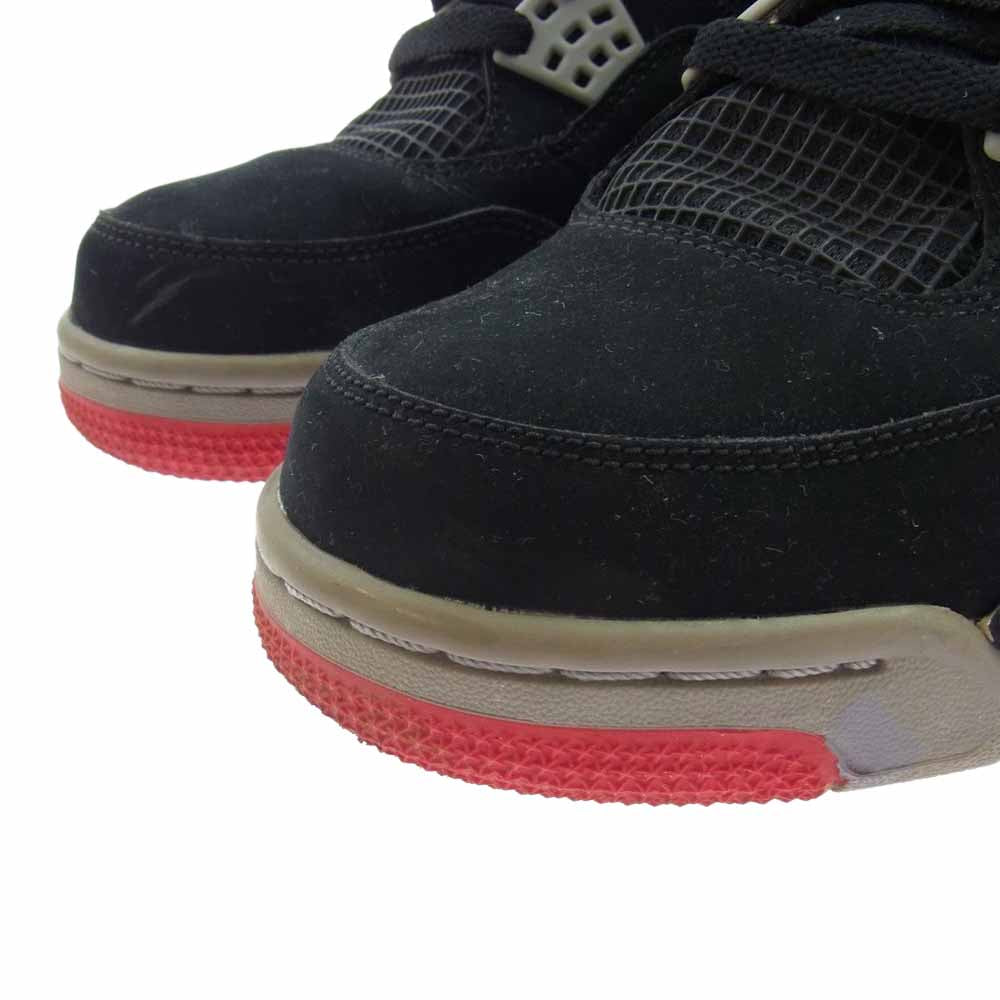 NIKE ナイキ 308497-089 AIR JORDAN 4 RETRO エアジョーダン 4 レトロ ブラック/セメントグレー/バーシティレッド スニーカー ブラック系 28.5cm【中古】
