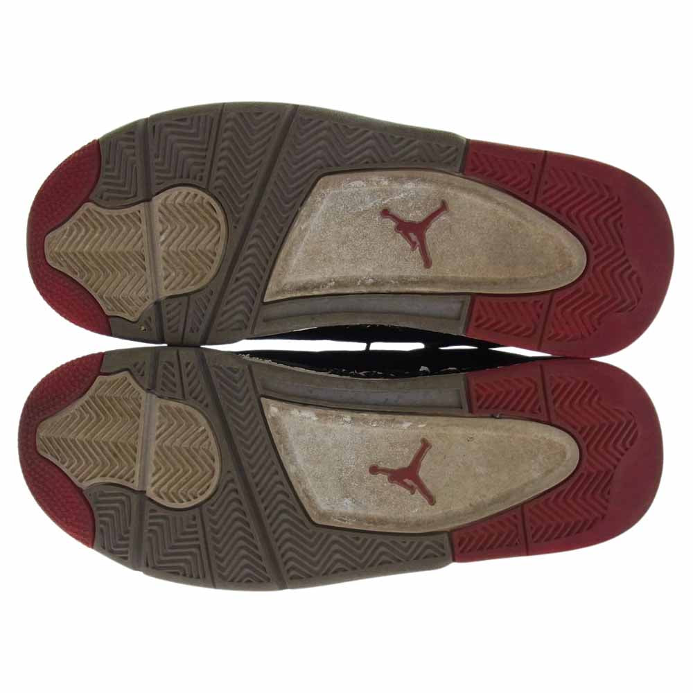 NIKE ナイキ 308497-089 AIR JORDAN 4 RETRO エアジョーダン 4 レトロ ブラック/セメントグレー/バーシティレッド スニーカー ブラック系 28.5cm【中古】