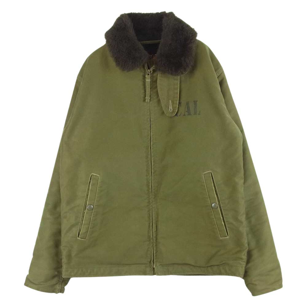 CALEE キャリー N-1 DECK JACKET デッキ ジャケット ミリタリー 日本製 カーキ系 M【中古】