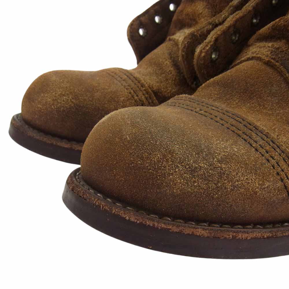 RED WING レッドウィング 8113 IRON RANGE BOOTS アイアンレンジ ブーツ Hawthorne Muleskinner オイルラフアウト ブラウン系 US8D/UK7【中古】
