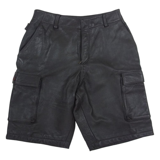 HARLEY DAVIDSON ハーレーダビッドソン レザー カーゴ ショート パンツ ブラウン系 S【中古】