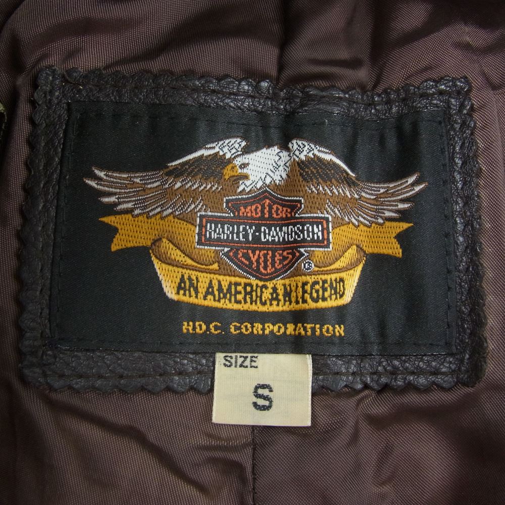 HARLEY DAVIDSON ハーレーダビッドソン レザー カーゴ ショート パンツ ブラウン系 S【中古】