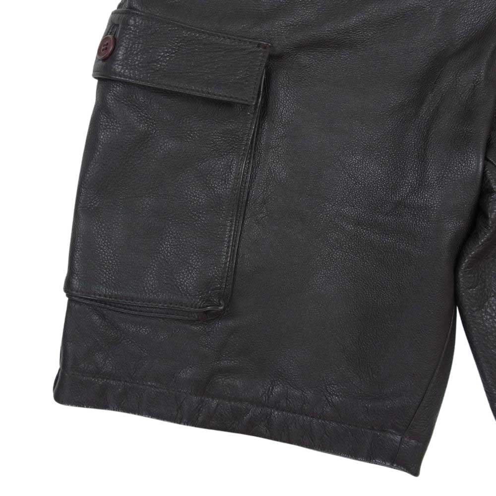 HARLEY DAVIDSON ハーレーダビッドソン レザー カーゴ ショート パンツ ブラウン系 S【中古】