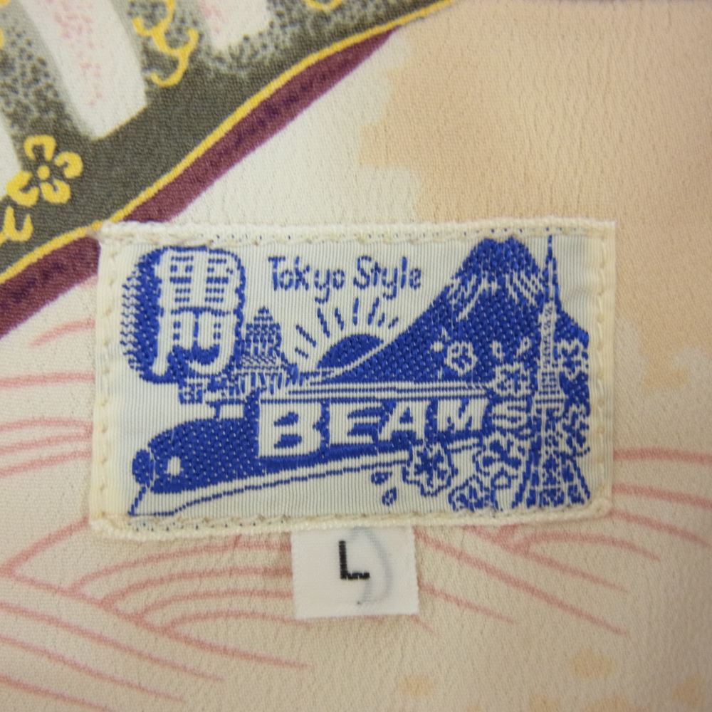 東洋エンタープライズ × BEAMS ビームス 和柄 レーヨン アロハ シャツ ちりめん マルチカラー系 L【中古】