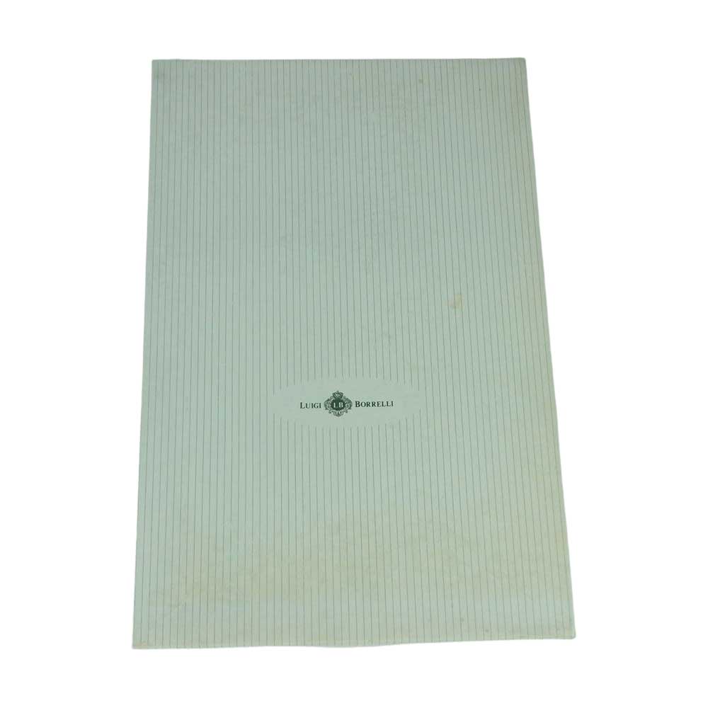 Luigi Borrelli ルイジ・ボレッリ ボタンダウン フランネル 長袖 シャツ コットン ライトブルー系 ブラウン系 15.5【極上美品】【中古】