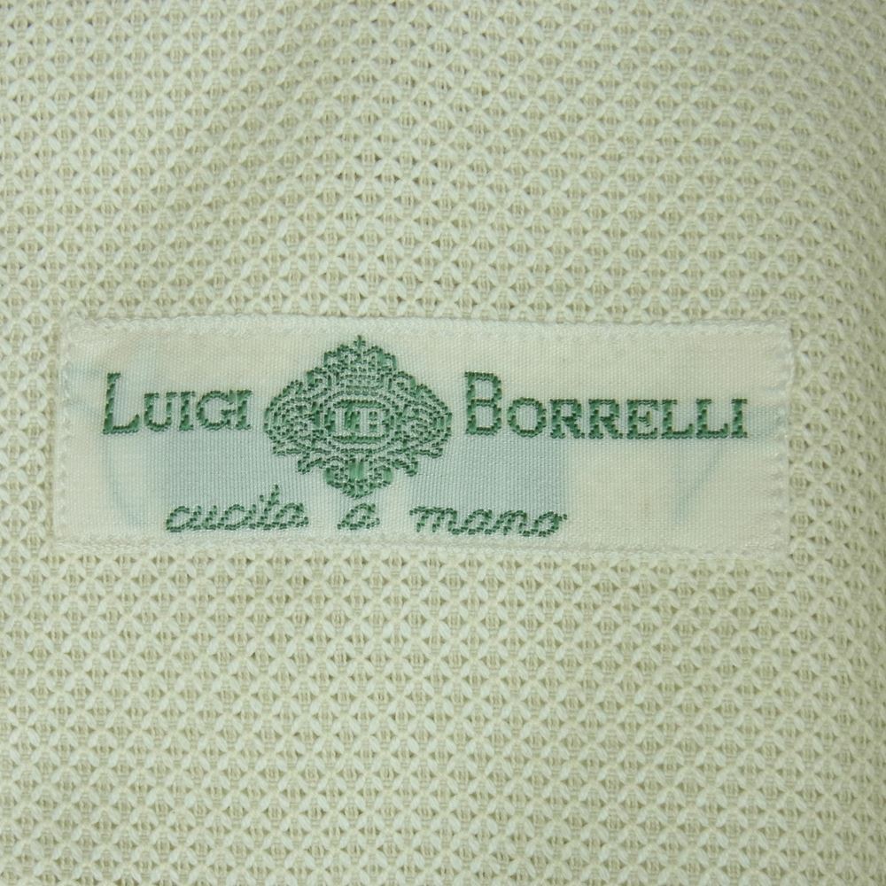Luigi Borrelli ルイジ・ボレッリ ボタンダウン 長袖 シャツ コットン イタリア製 ベージュ系 15.5【極上美品】【中古】