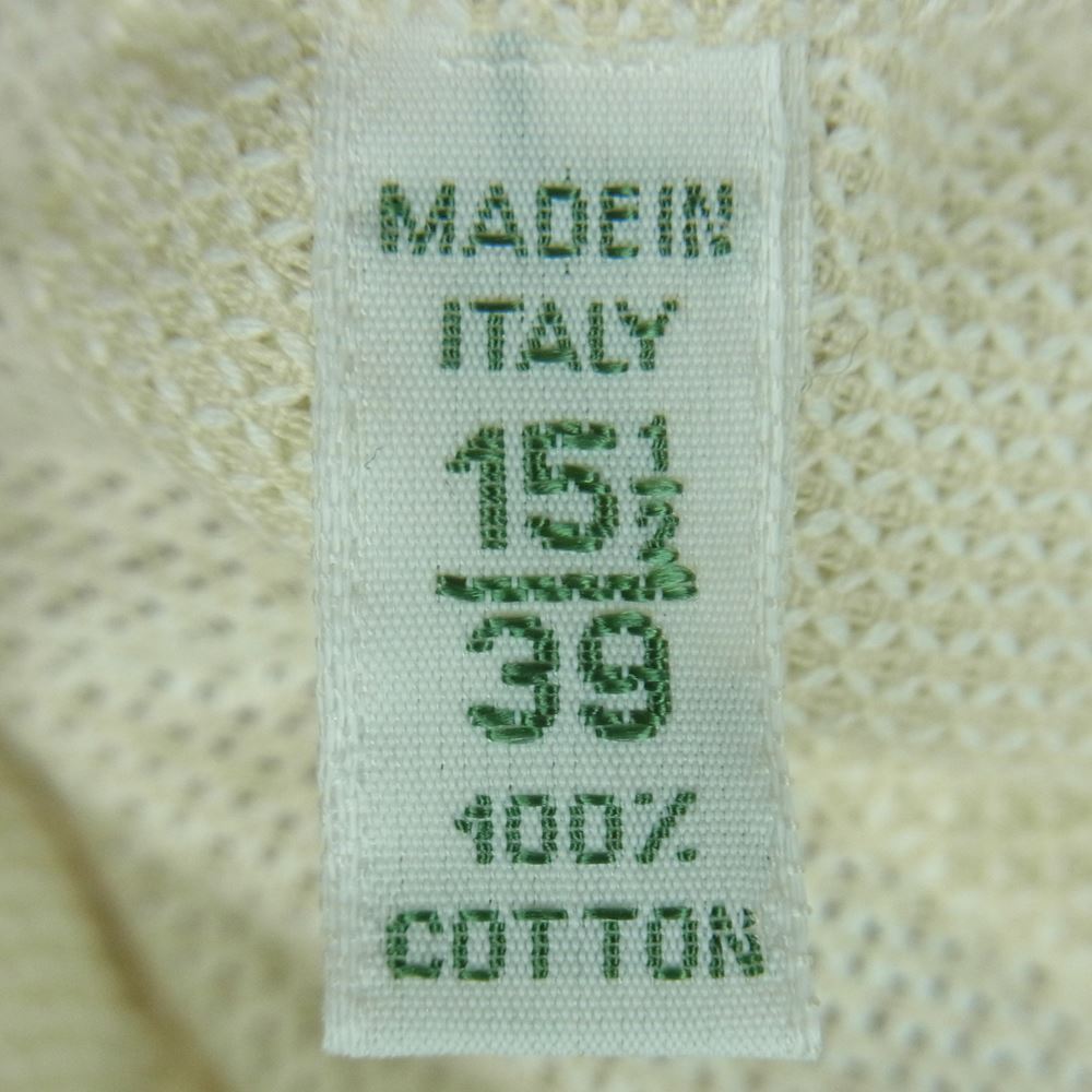 Luigi Borrelli ルイジ・ボレッリ ボタンダウン 長袖 シャツ コットン イタリア製 ベージュ系 15.5【極上美品】【中古】