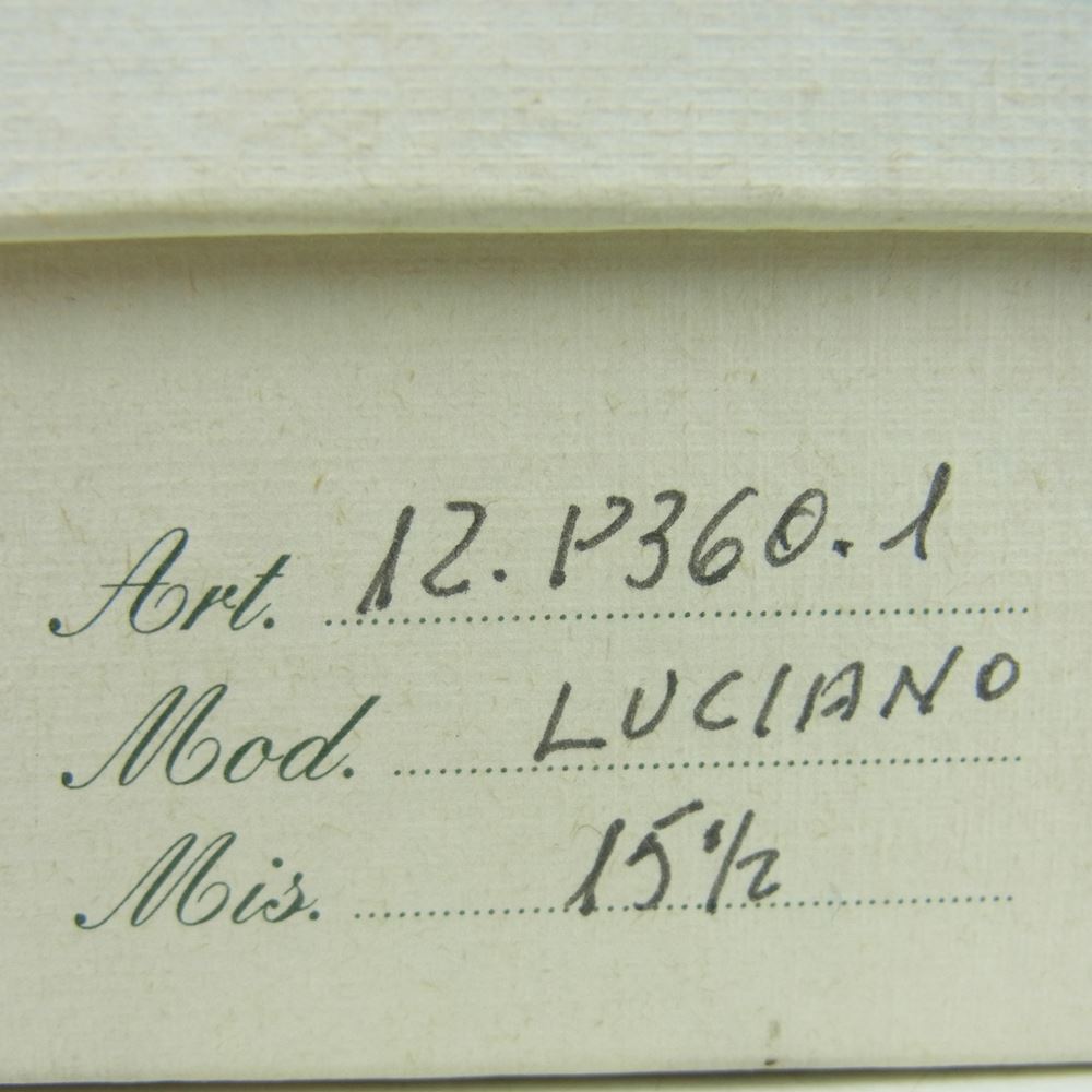 Luigi Borrelli ルイジ・ボレッリ ボタンダウン 長袖 シャツ コットン イタリア製 オフホワイト系 15.5【極上美品】【中古】