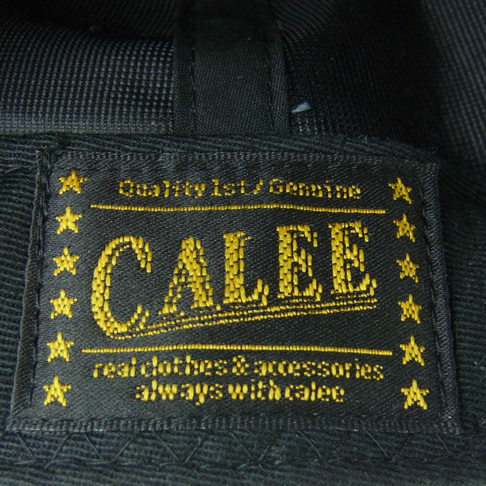 CALEE キャリー ロゴ 刺繍 キャップ 帽子 グレイッシュネイビー系【中古】