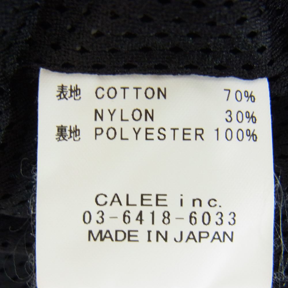 CALEE キャリー ナイロン フルジップ フード ジャケット  ブラック系 L【中古】