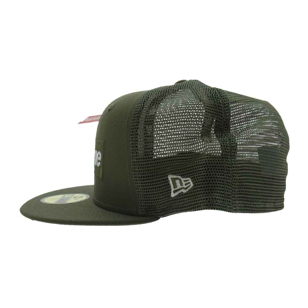Supreme シュプリーム 23SS Box Logo Mesh Back New Era Olive ボックスロゴ メッシュ ニューエラ キャップ  カーキ系 60.6cm【新古品】【未使用】【中古】