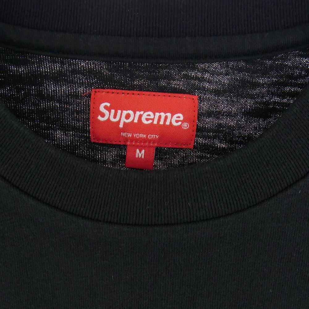 Supreme シュプリーム 23SS Sketch Embroidered S/S Top  スケッチ アーチロゴ Tシャツ ブラック系 M【中古】