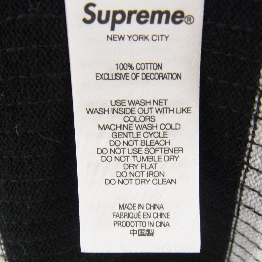 Supreme シュプリーム 23SS Sequin Stripe Zip Polo シークイン ストライプ ジップ ポロ シャツ ブラック系 L【美品】【中古】