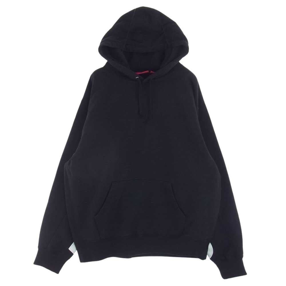 Supreme シュプリーム 22SS Cropped Panels Hooded Sweatshirt クロップド パネル フーディー スウェットシャツ  ブラック系 M【美品】【中古】