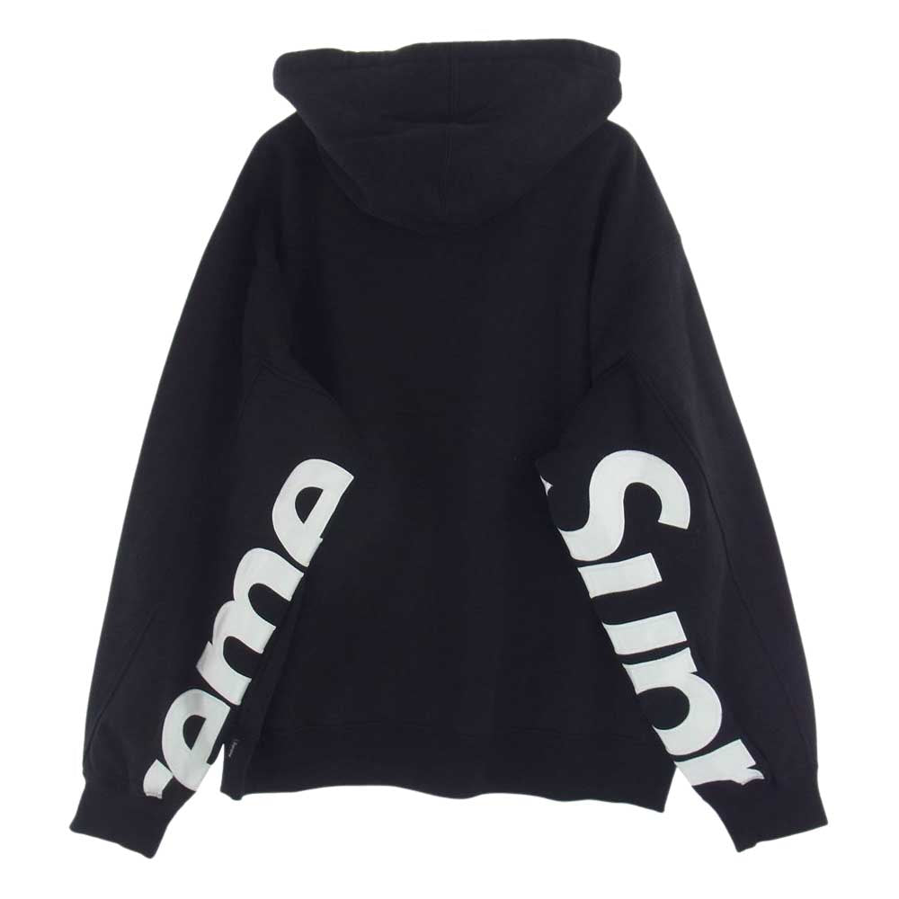 Supreme シュプリーム 22SS Cropped Panels Hooded Sweatshirt クロップド パネル フーディー スウェットシャツ  ブラック系 M【美品】【中古】