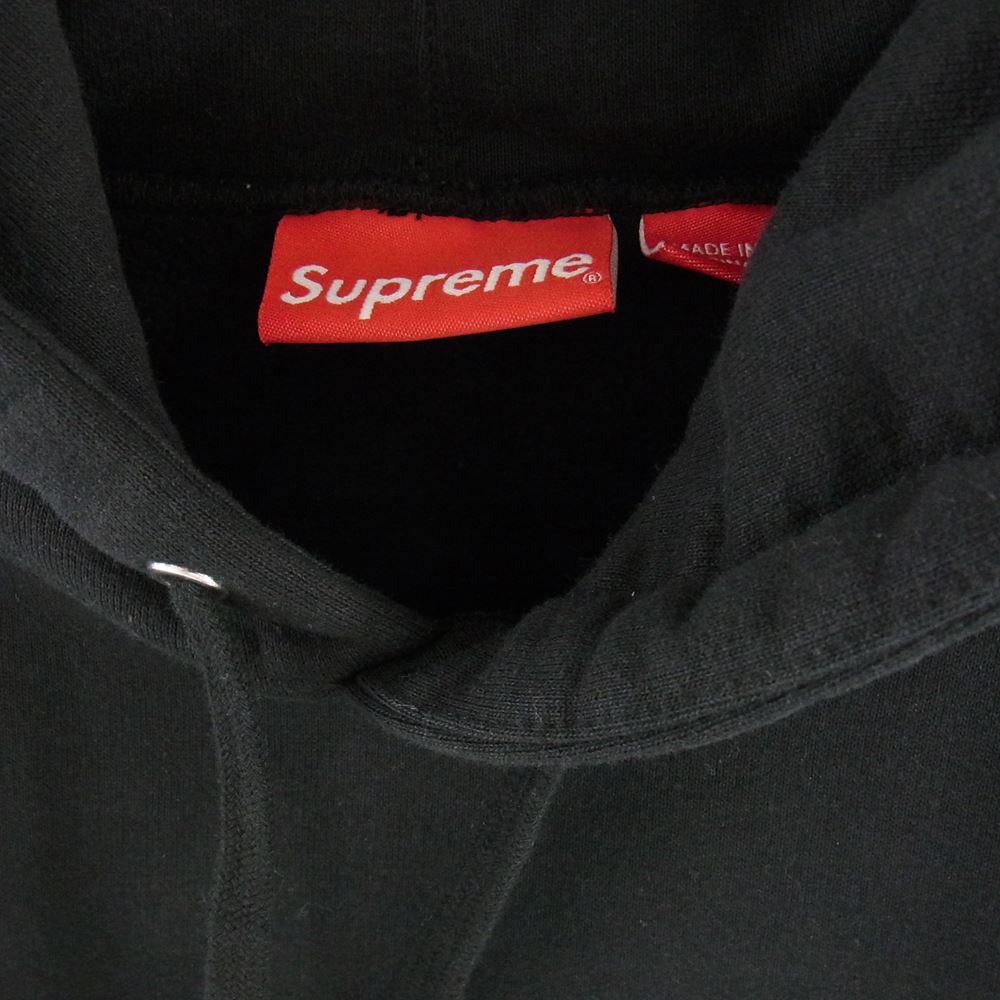 Supreme シュプリーム 22SS Cropped Panels Hooded Sweatshirt クロップド パネル フーディー スウェットシャツ  ブラック系 M【美品】【中古】