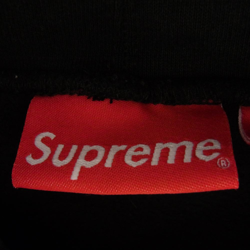 Supreme シュプリーム 22SS Cropped Panels Hooded Sweatshirt クロップド パネル フーディー スウェットシャツ  ブラック系 M【美品】【中古】