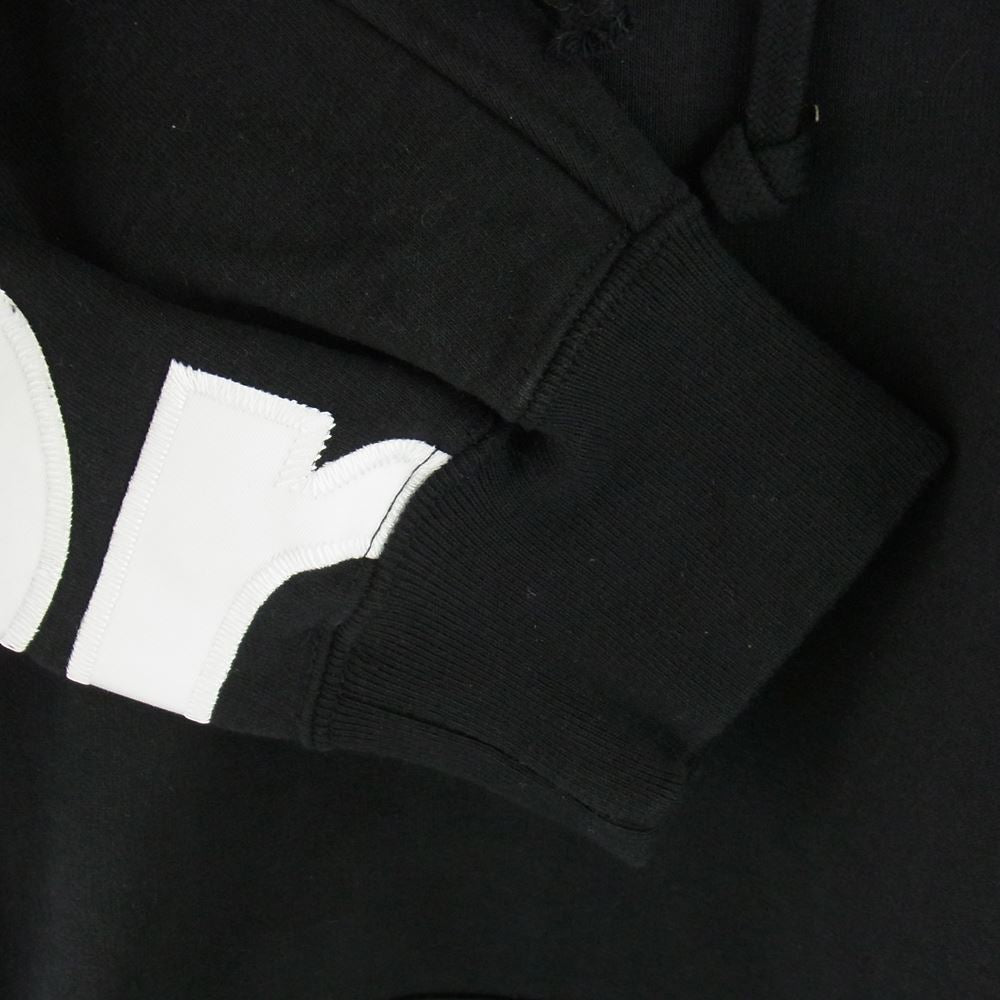 Supreme シュプリーム 22SS Cropped Panels Hooded Sweatshirt クロップド パネル フーディー スウェットシャツ  ブラック系 M【美品】【中古】