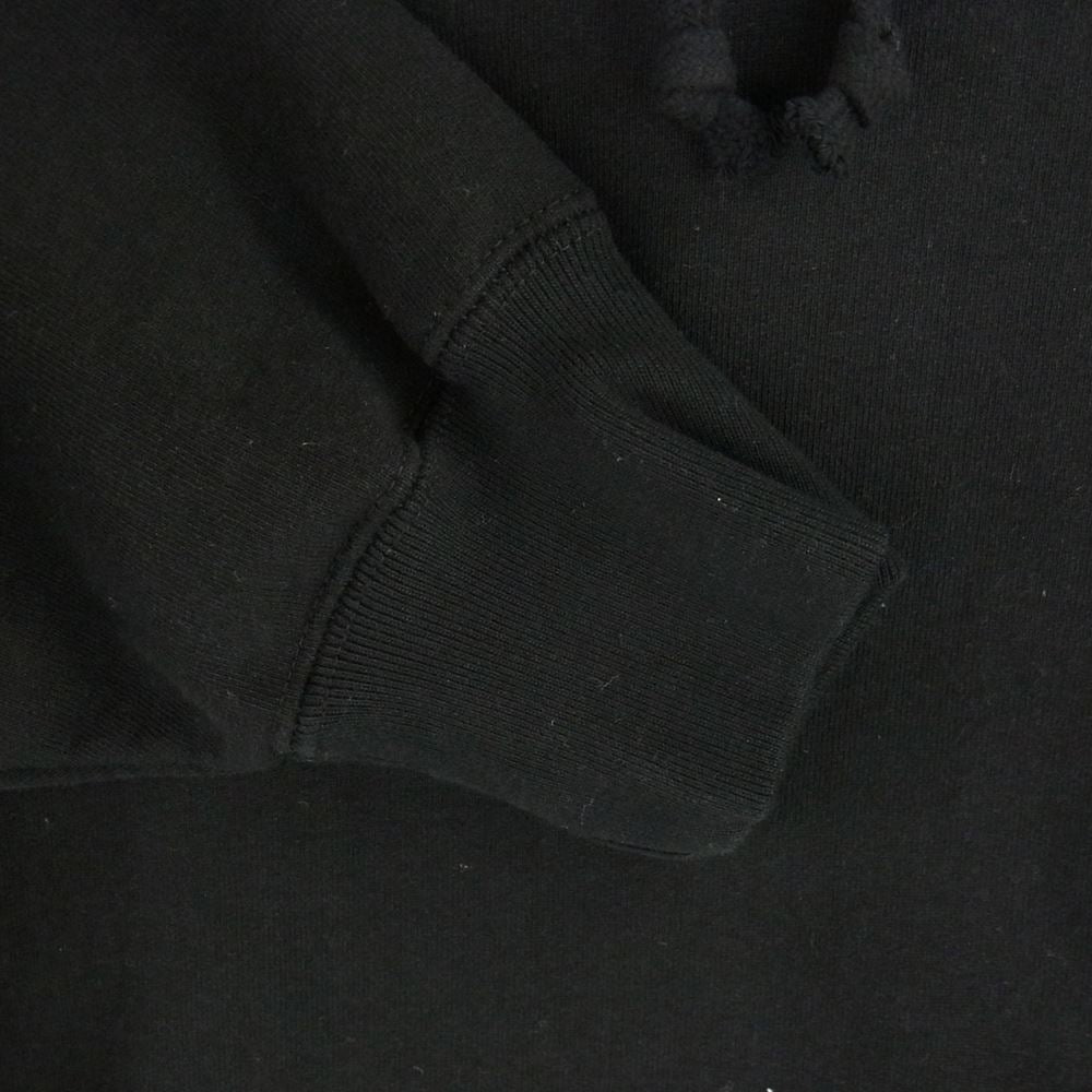 Supreme シュプリーム 23SS Satin Applique Hooded Sweatshirt サテン アップリケ フーディー スウェットシャツ ブラック系 L【美品】【中古】