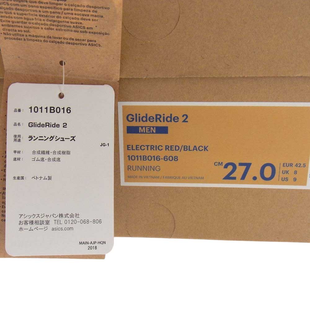 asics アシックス F820421 GlideRide 2 ランニング シューズ レッド系 27cm【中古】