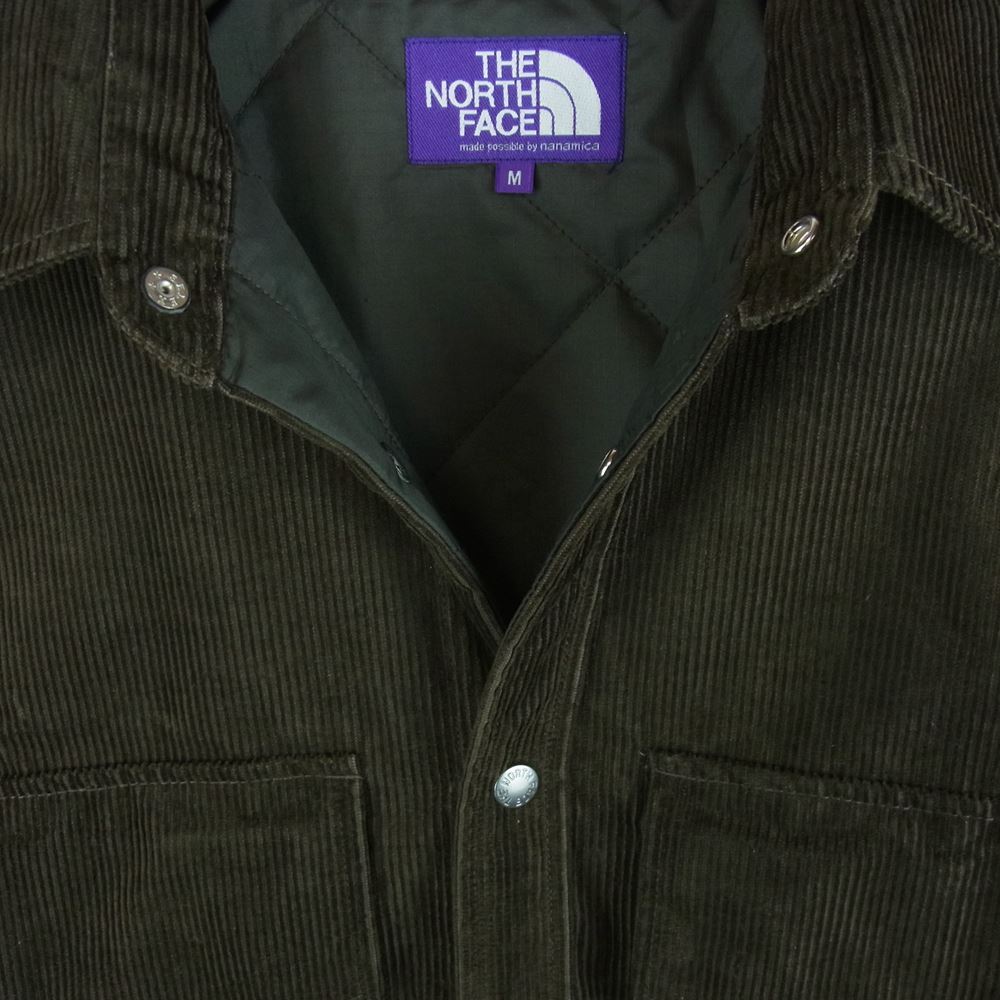 THE NORTH FACE ノースフェイス NY2260N PURPLE LABEL パープルレーベル Corduroy Insulation Shirt Jacket コーデュロイ インシュレーション シャツ ジャケット ダークブラウン系 M【中古】