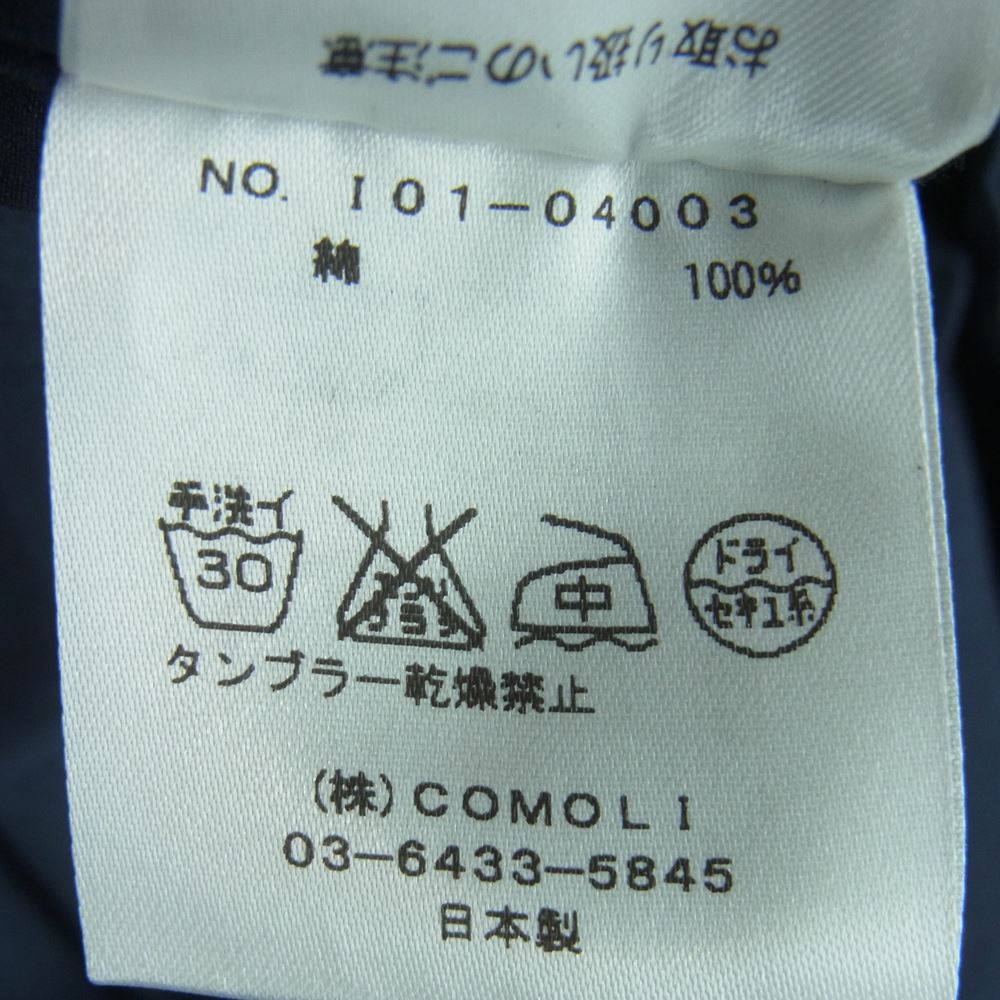 COMOLI コモリ 16SS  I01-04003 TYPEWRITER TIELOCKEN COAT タイプライター タイロッケン コート ネイビー系 2【中古】