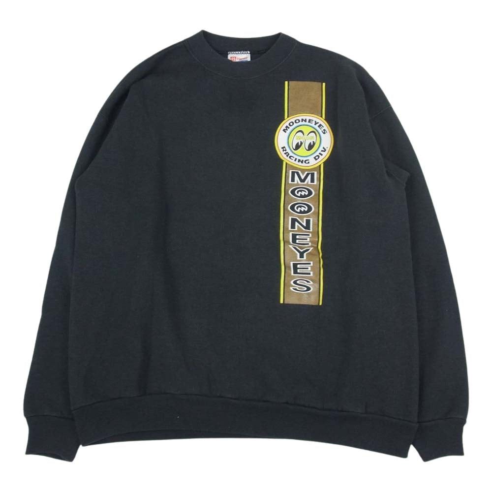 ムーンアイズ ヴィンテージ 90s USA製 プリント スウェット ダークグレー系 L【中古】