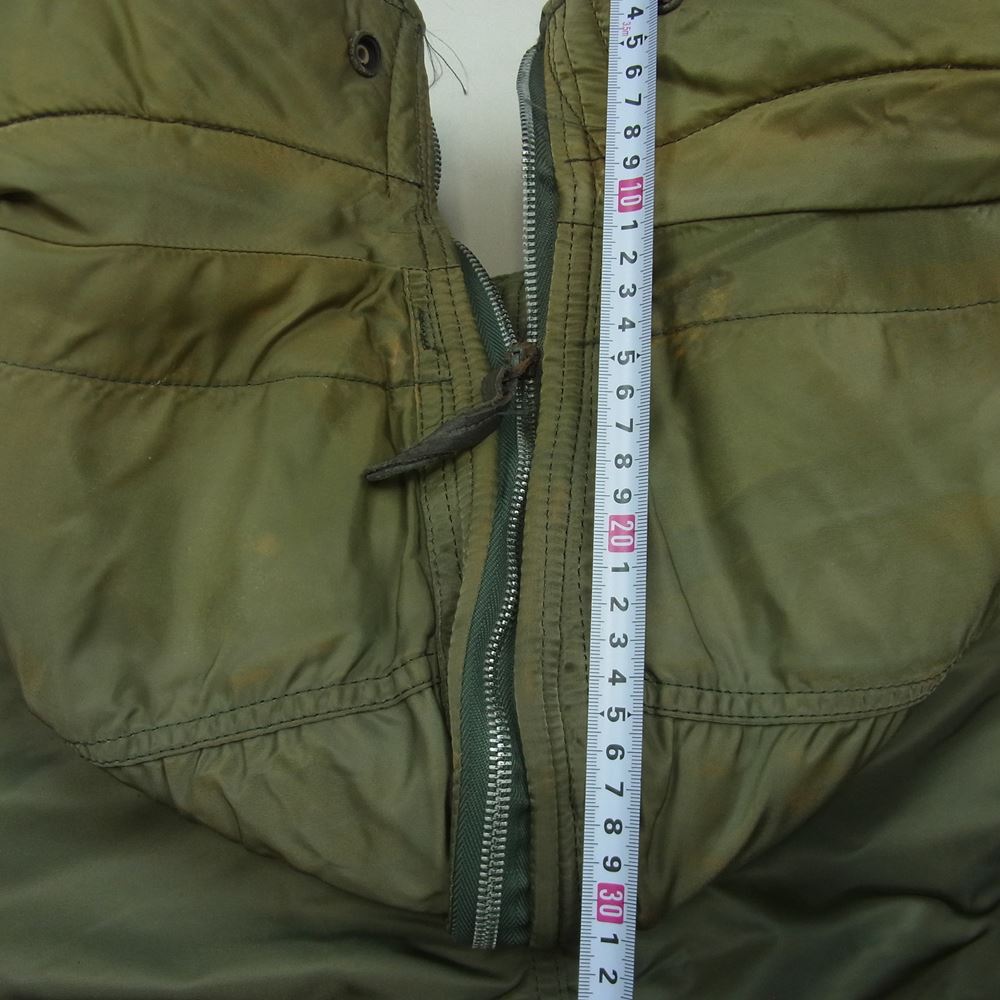 ALPHA アルファ MIL-J-6278F 80s N-2B ミリタリー フライト ジャケット アメリカ製 カーキ系 L【中古】