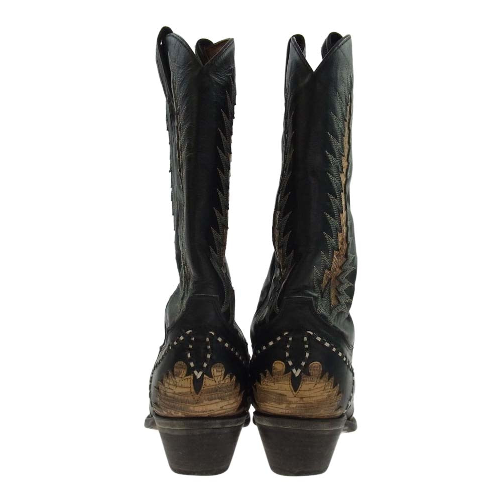 トニーラマ ウエスタン ブーツ 黒系 ブラック系 7 1/2【中古
