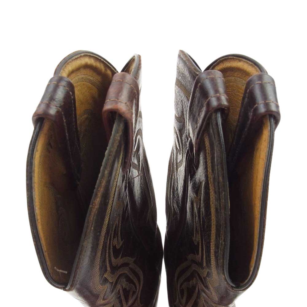 トニーラマ ウエスタン ブーツ 茶系 ブラウン系【中古】