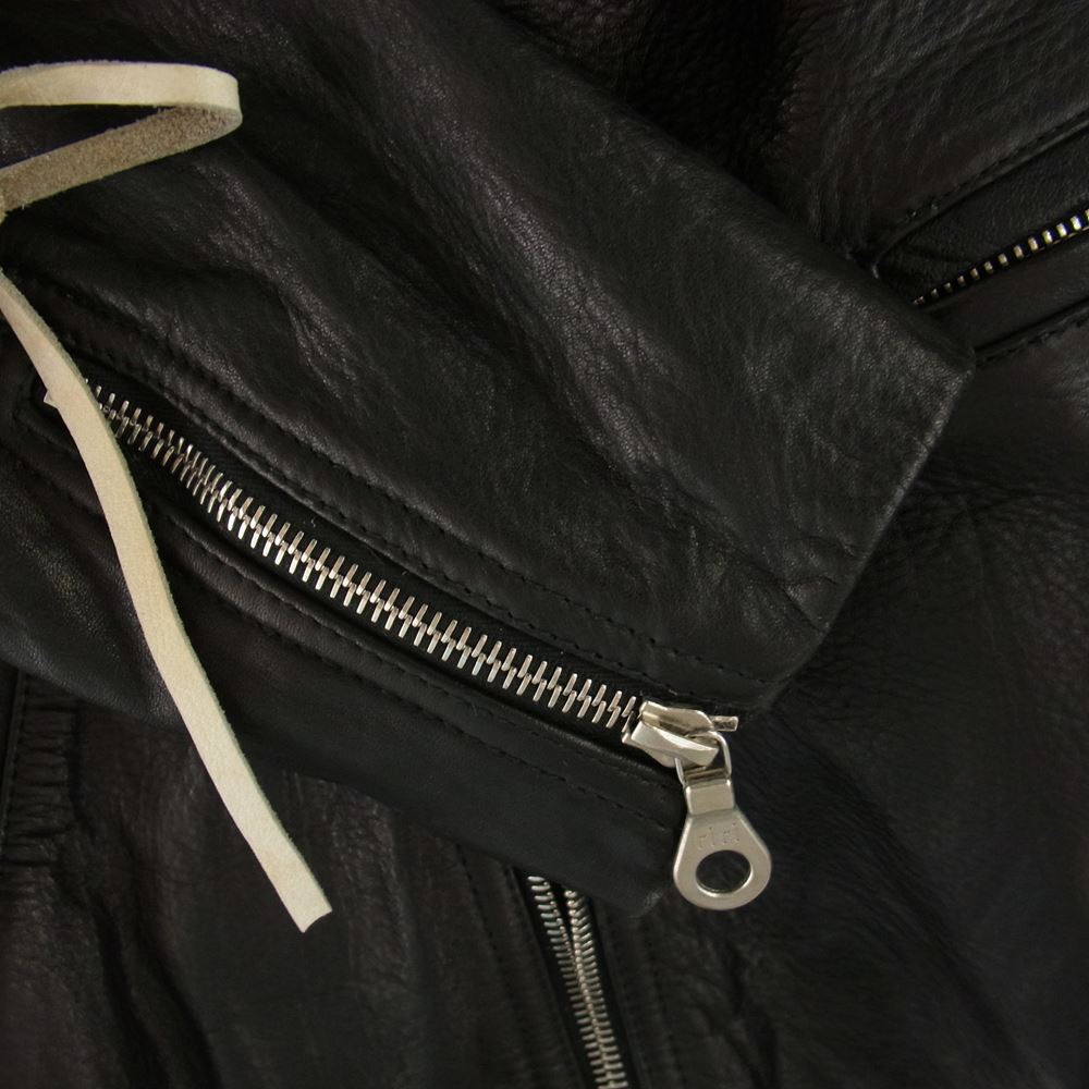 ノースビーチ ririジップ オールド レザー ライダース ジャケット ブラック系 36【中古】