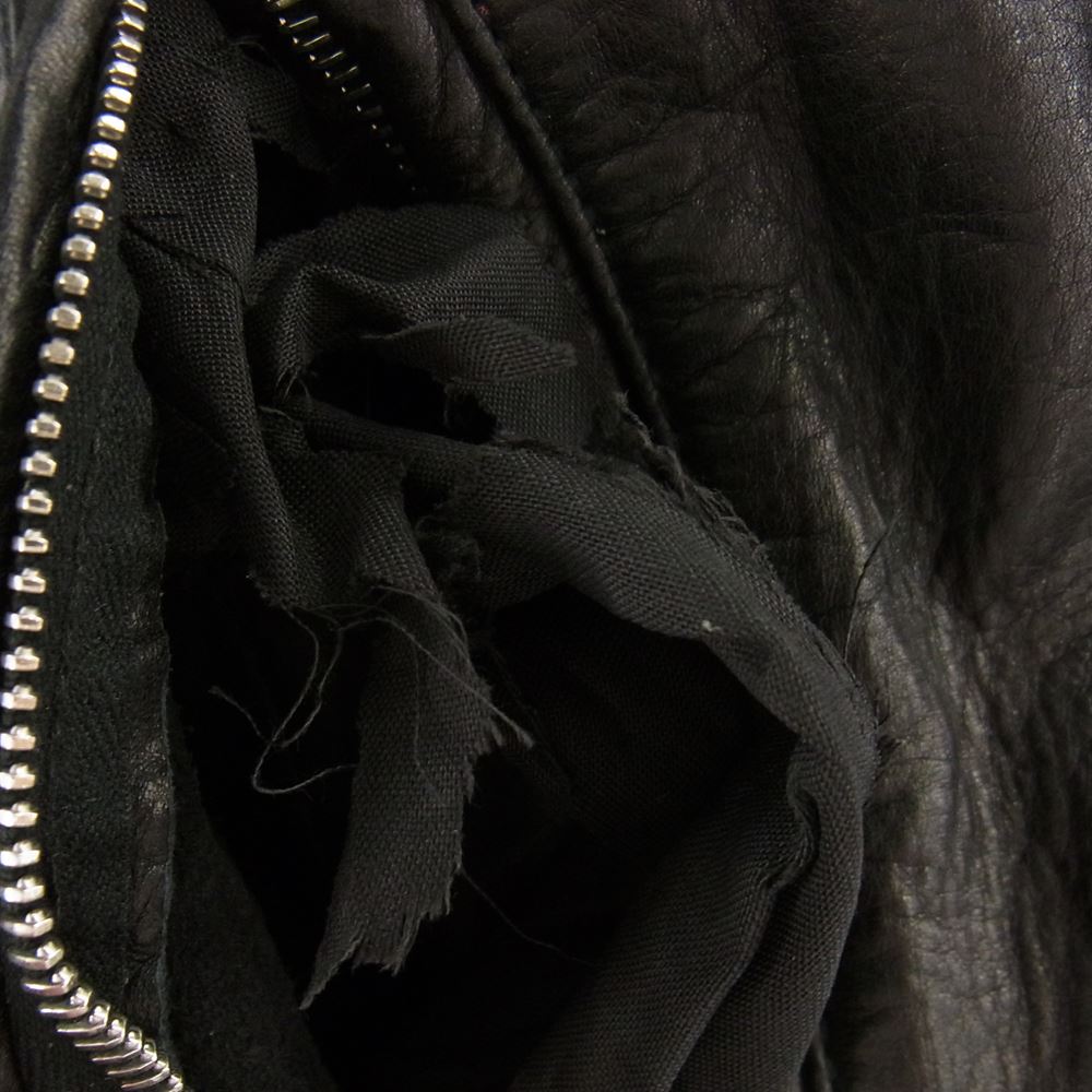 ノースビーチ ririジップ オールド レザー ライダース ジャケット ブラック系 36【中古】