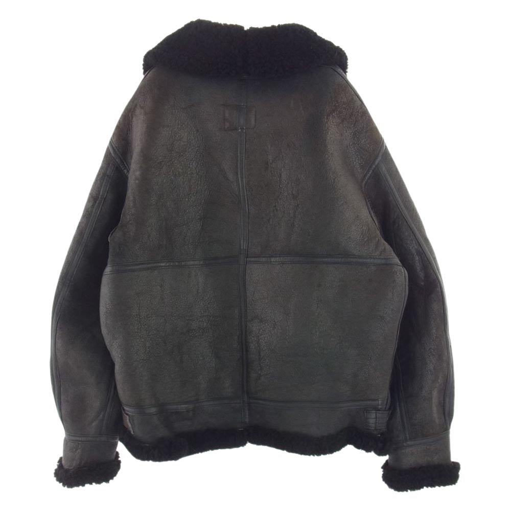 AVIREX アヴィレックス USA製 B-3 ムートン フライト ジャケット ブラック系 38【中古】