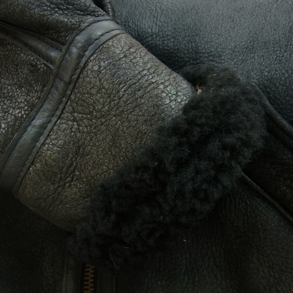 AVIREX アヴィレックス USA製 B-3 ムートン フライト ジャケット ブラック系 38【中古】