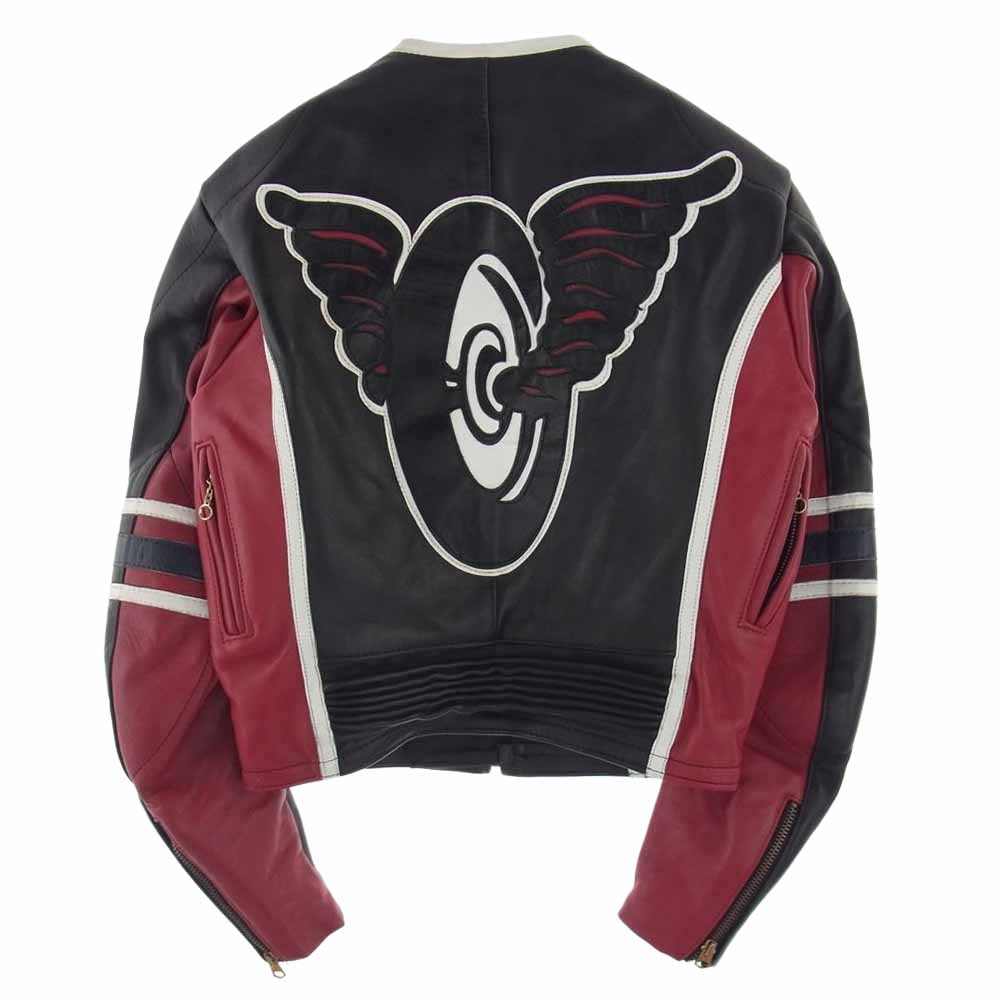 VANSON バンソン USA製 ショート シングル ライダース ジャケット ブラック系 36【中古】