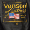 VANSON バンソン USA製 ショート シングル ライダース ジャケット ブラック系 36【中古】