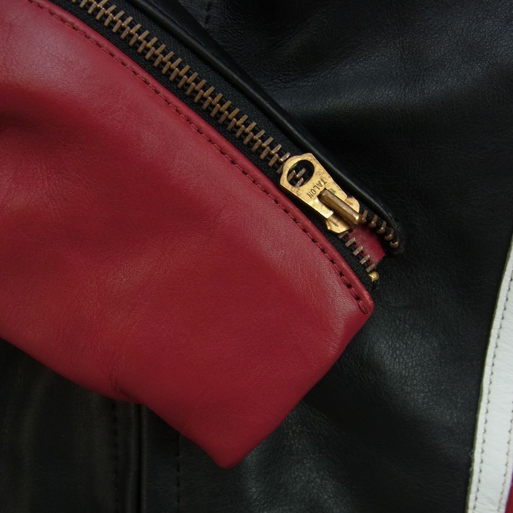 VANSON バンソン USA製 ショート シングル ライダース ジャケット ブラック系 36【中古】