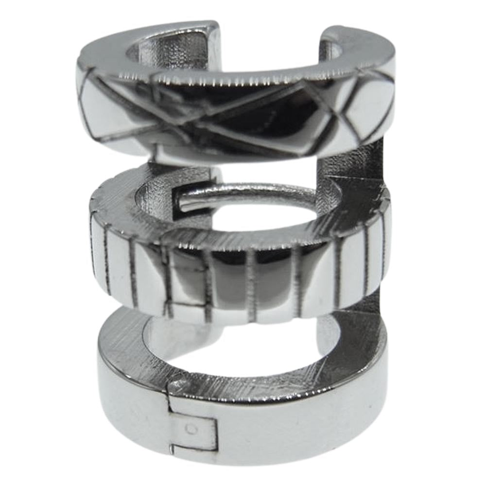 MAISON MARGIELA メゾンマルジェラ SM0VG0014 エングレーブド フープ イヤリング ピアス シルバー シルバー系【中古】