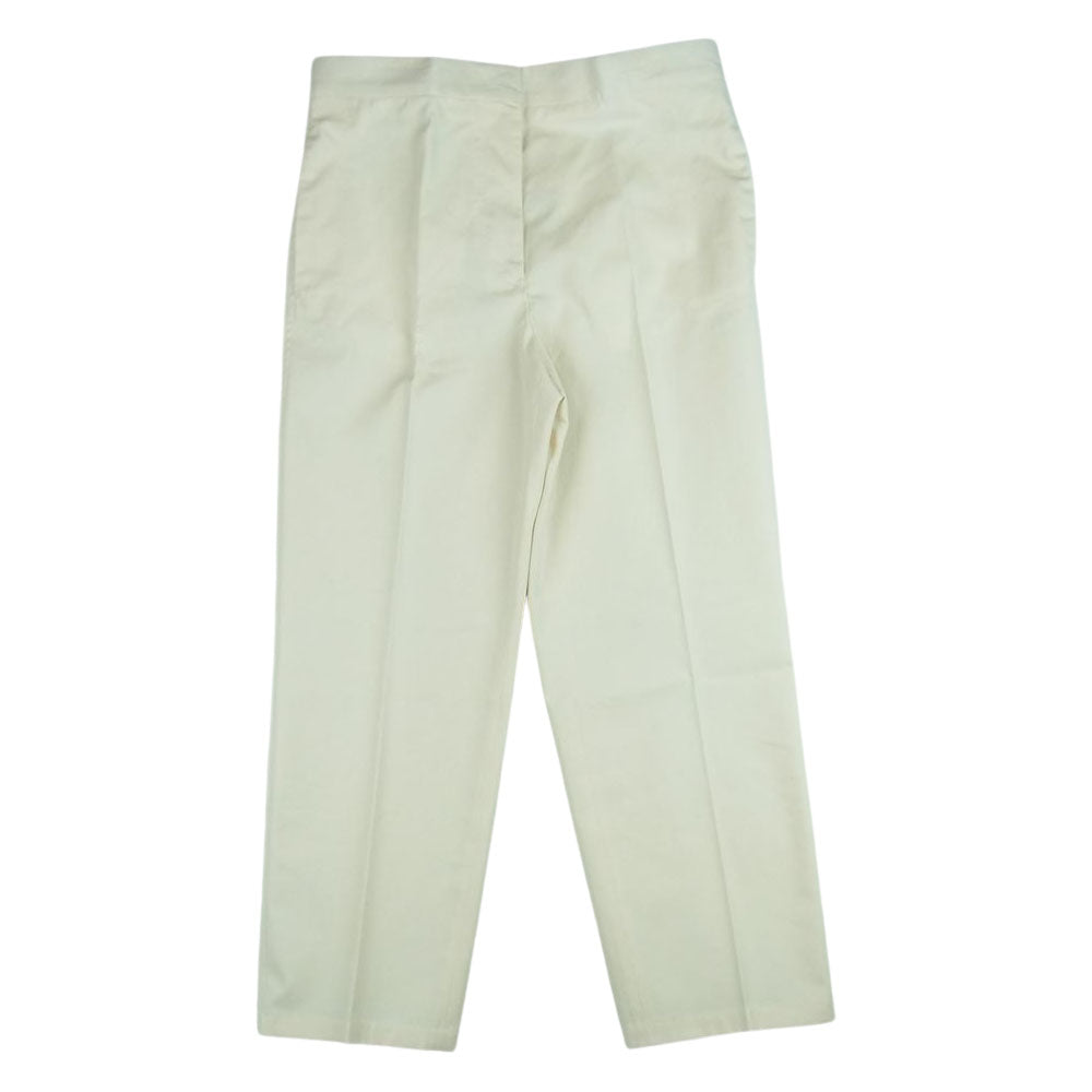 JIL SANDER ジルサンダー JSPQ301501 コットン クロップド ストレート パンツ イタリア製 オフホワイト系 36【中古】